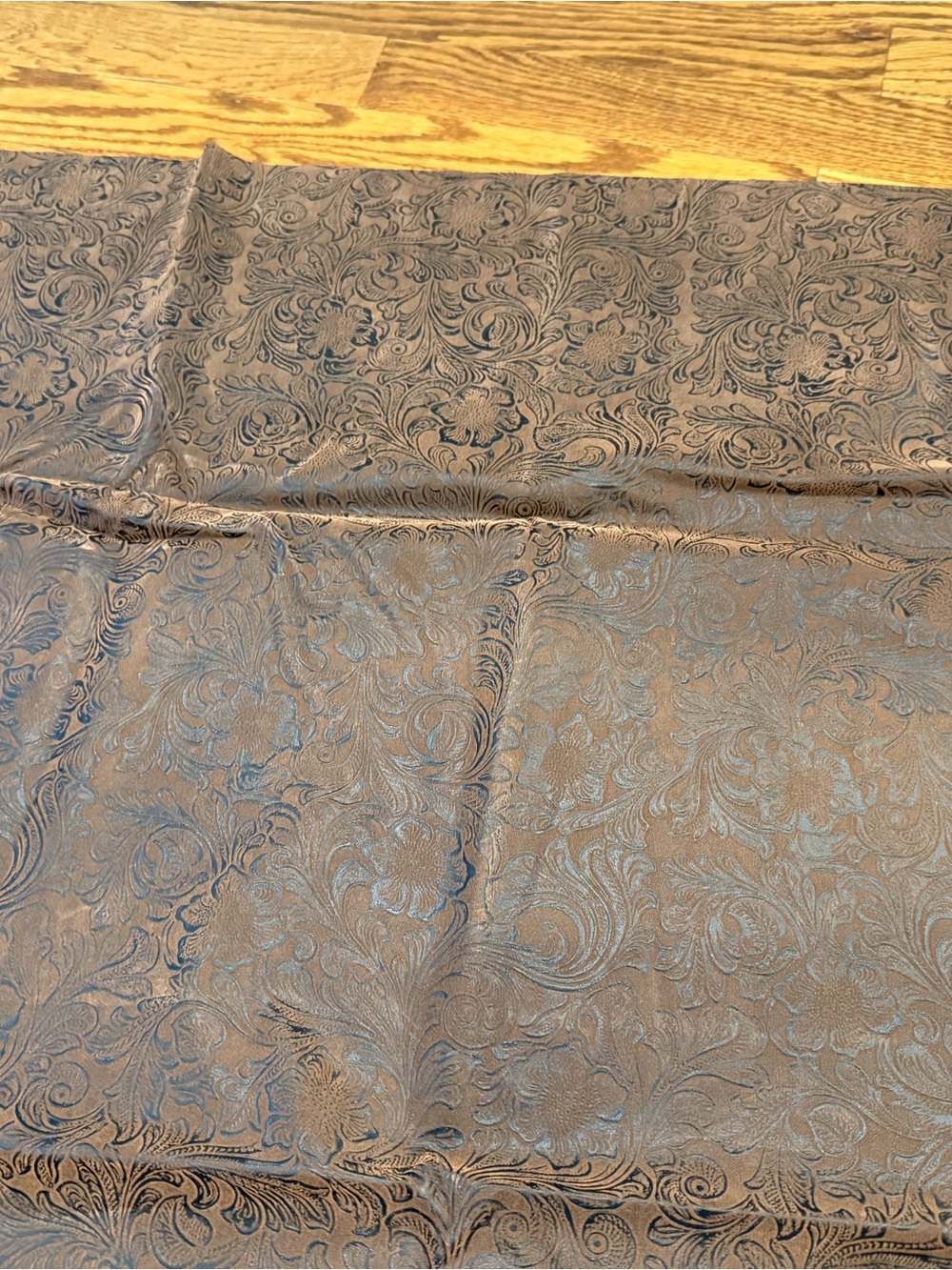 Brown Patterned Faux Leather Material for Crafting - 55 x 37 inches